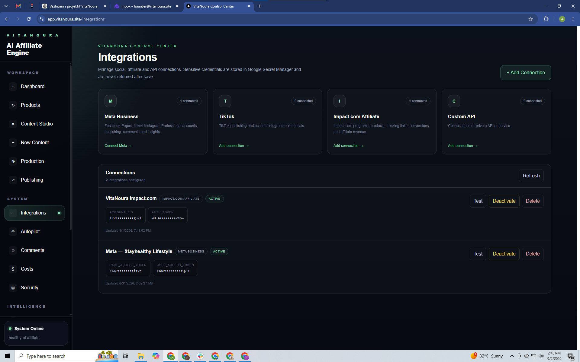 VitaNoura Meta Impact and Google AI integrations